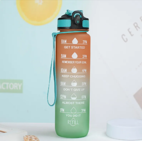 Gradient Large-Capacity Sports Water Bottle